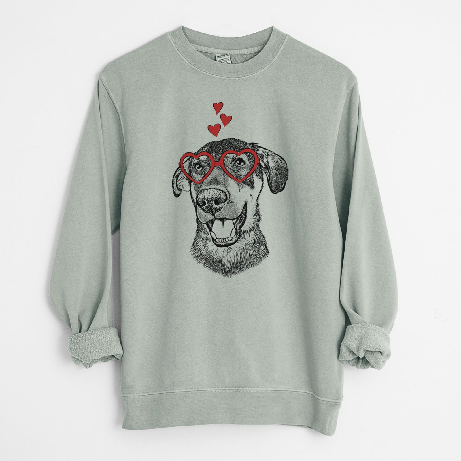 Valentine Jet the Mixed Breed - Unisex Pigment Dyed Crew Sweatshirt