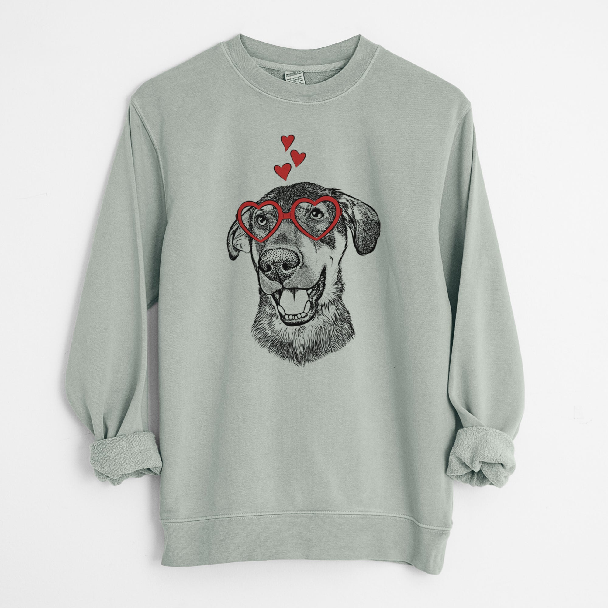 Valentine Jet the Mixed Breed - Unisex Pigment Dyed Crew Sweatshirt