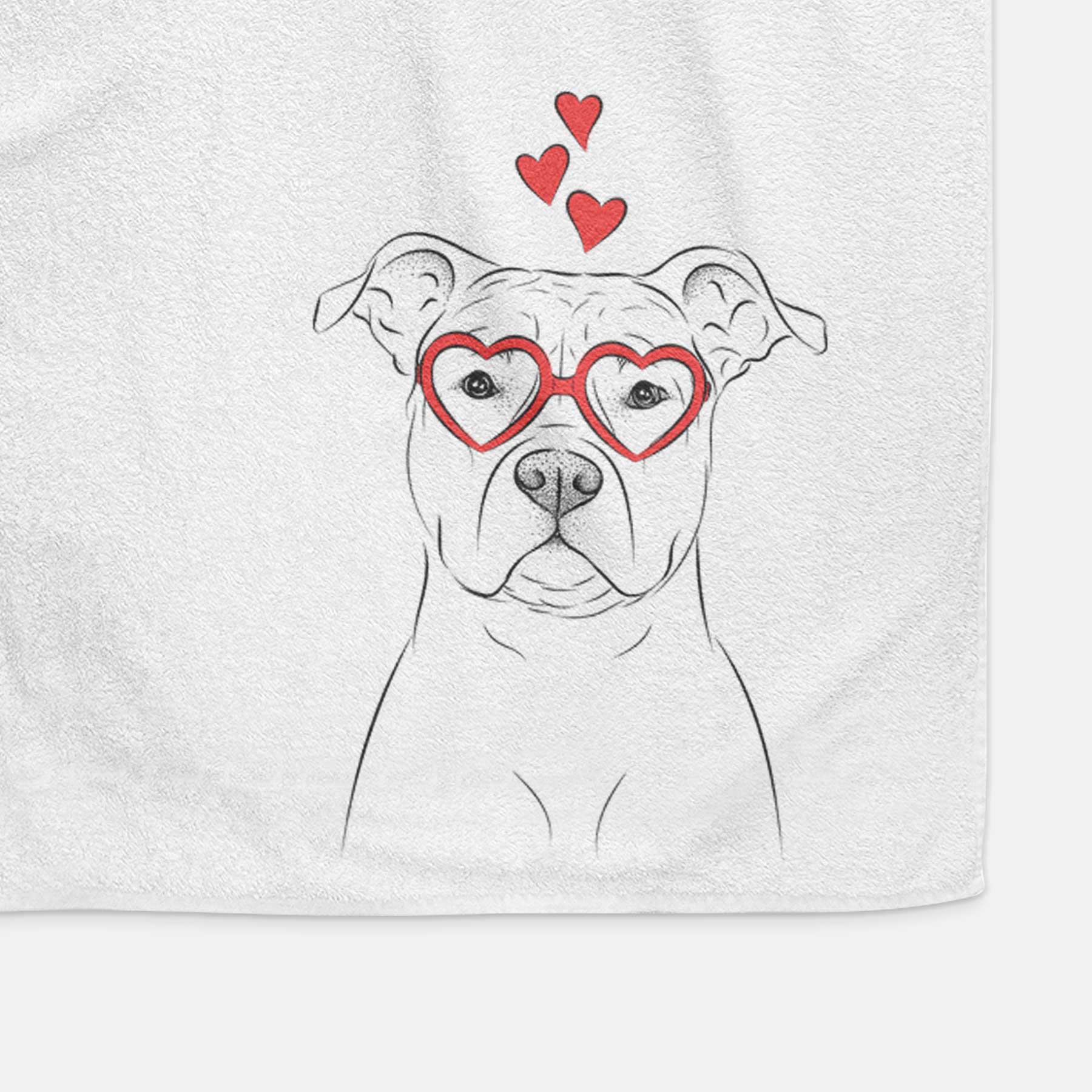 Jethro the American Staffordshire Terrier Decorative Hand Towel