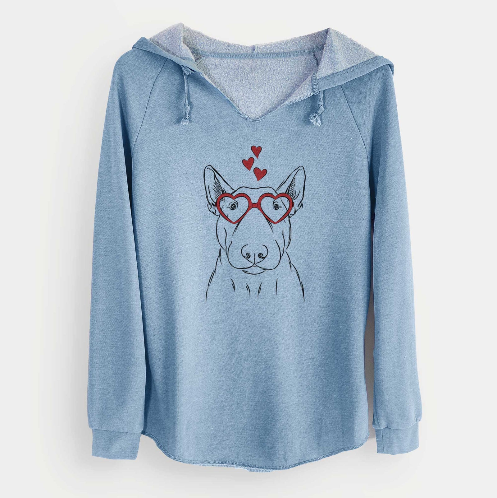 Valentine Jett the Bull Terrier - Cali Wave Hooded Sweatshirt