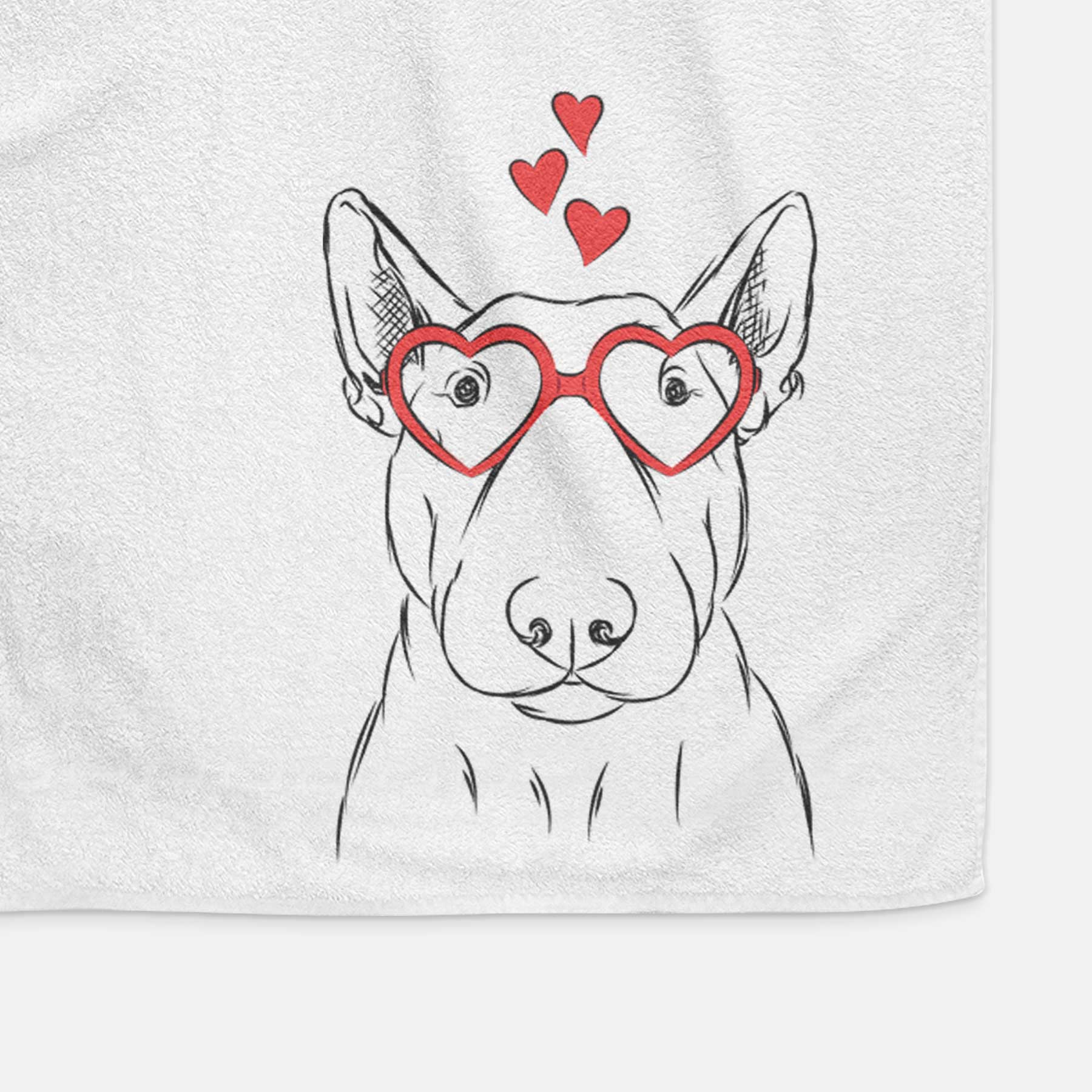 Jett the Bull Terrier Decorative Hand Towel