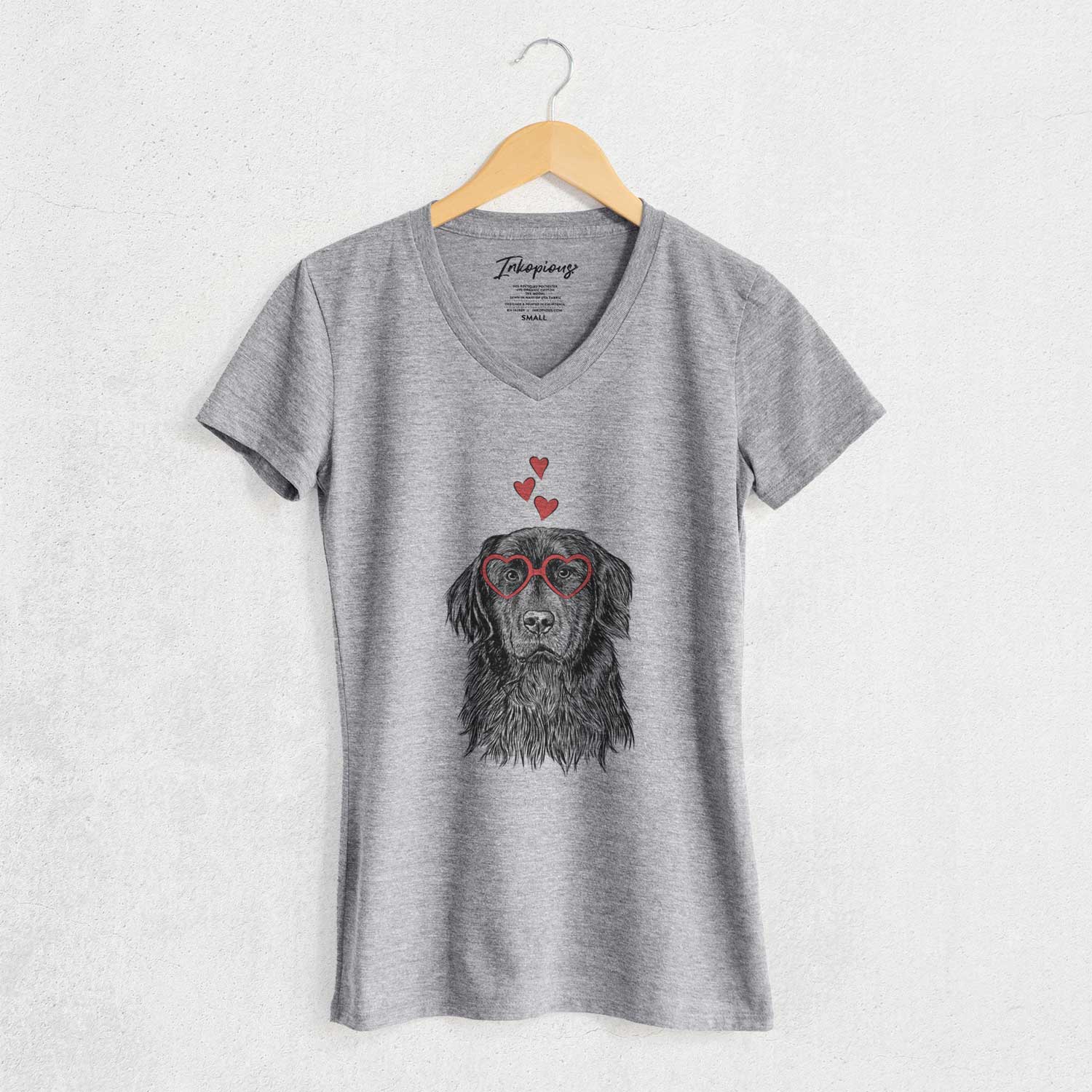 Valentine Jinx the Newfoundland - Women's V-neck Shirt