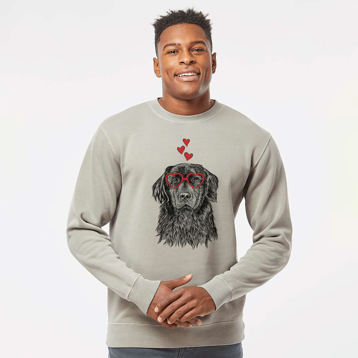 Valentine Jinx the Newfoundland - Unisex Pigment Dyed Crew Sweatshirt