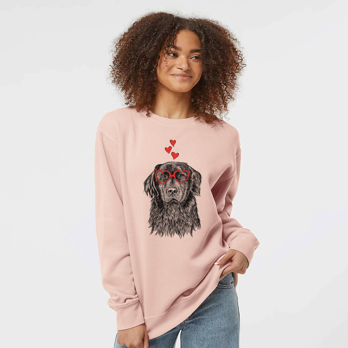 Valentine Jinx the Newfoundland - Unisex Pigment Dyed Crew Sweatshirt