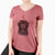 Valentine Jinx the Newfoundland - Women's V-neck Shirt