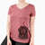 Valentine Jinx the Newfoundland - Women's V-neck Shirt