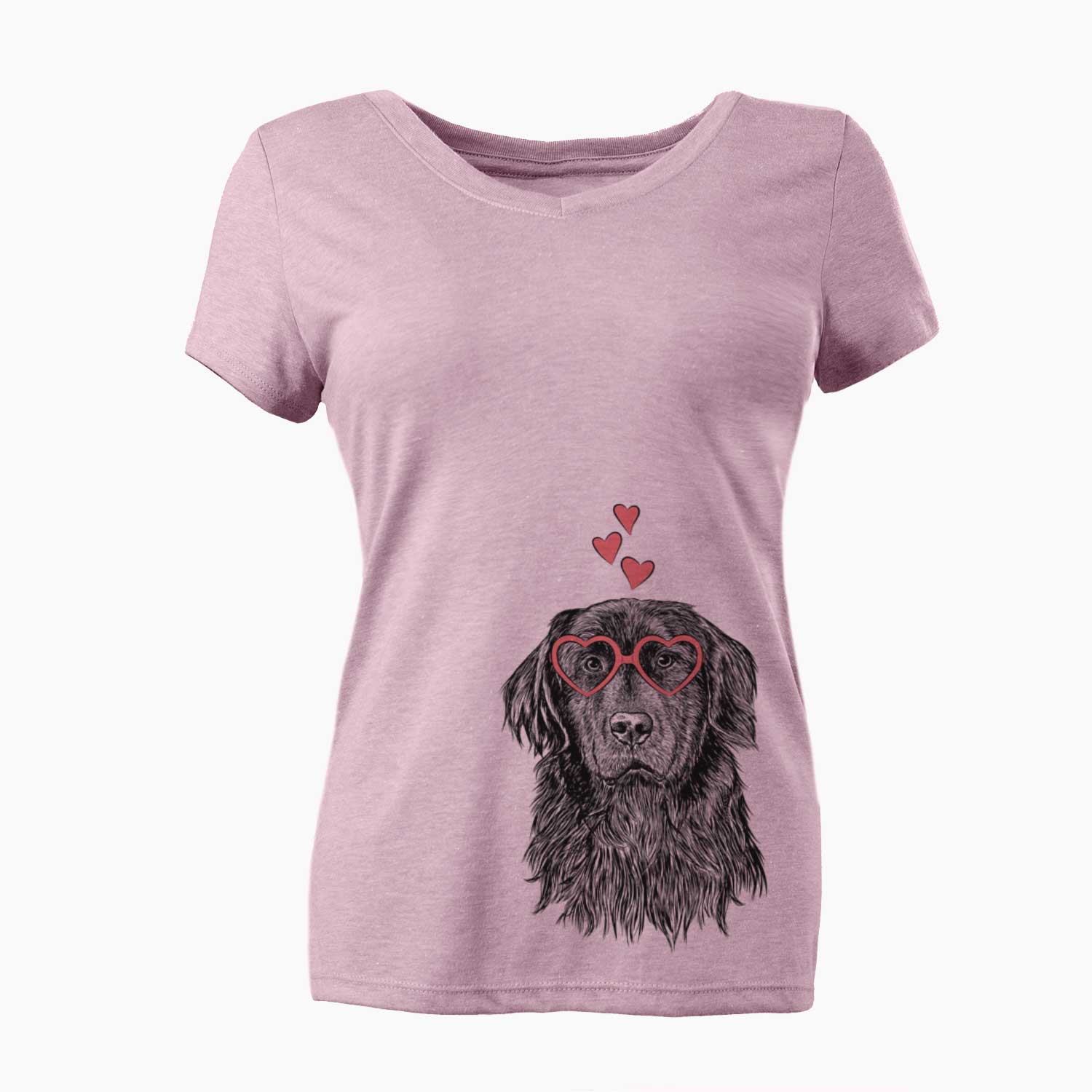 Valentine Jinx the Newfoundland - Women's V-neck Shirt