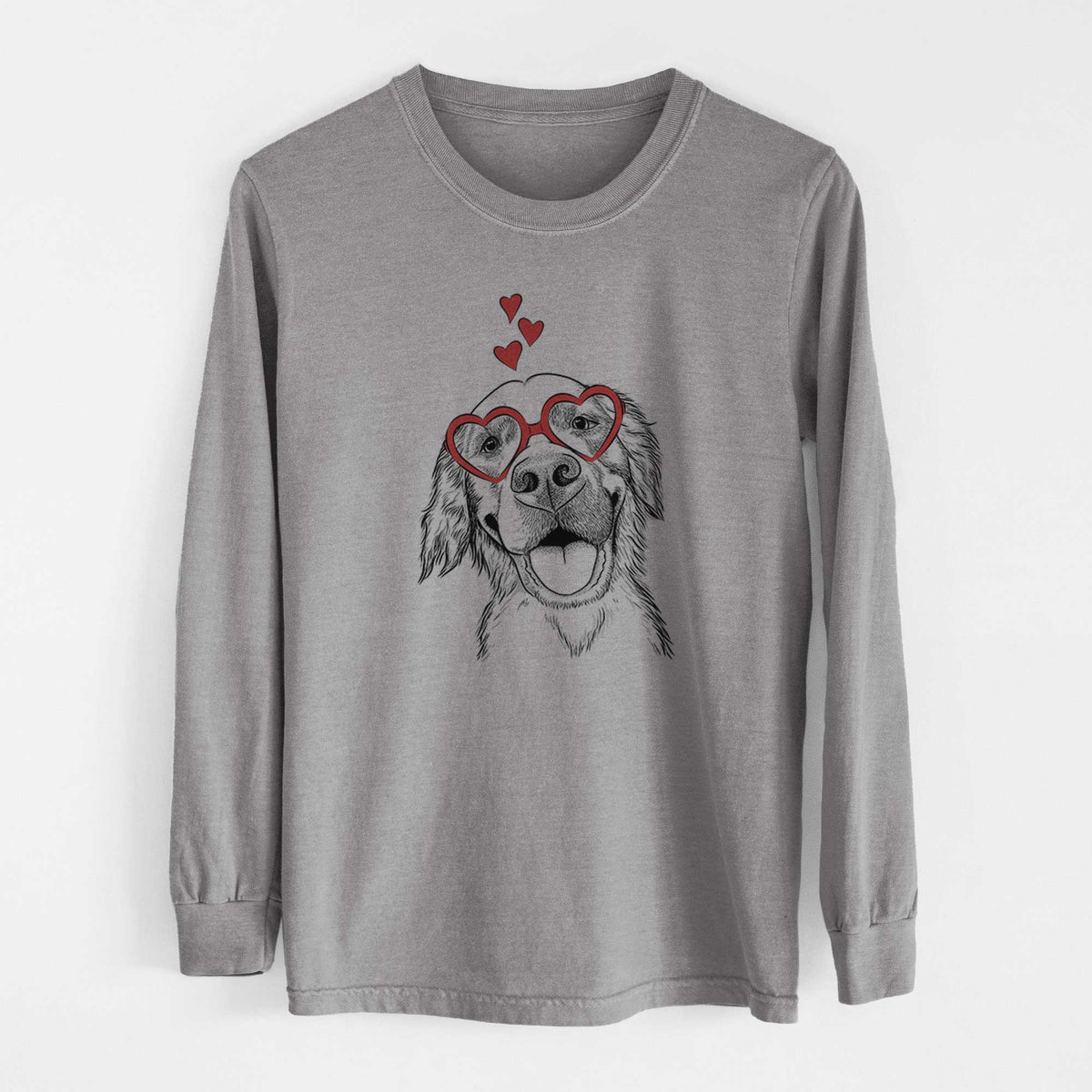 Valentine Jordy the Golden Retriever - Heavyweight 100% Cotton Long Sleeve