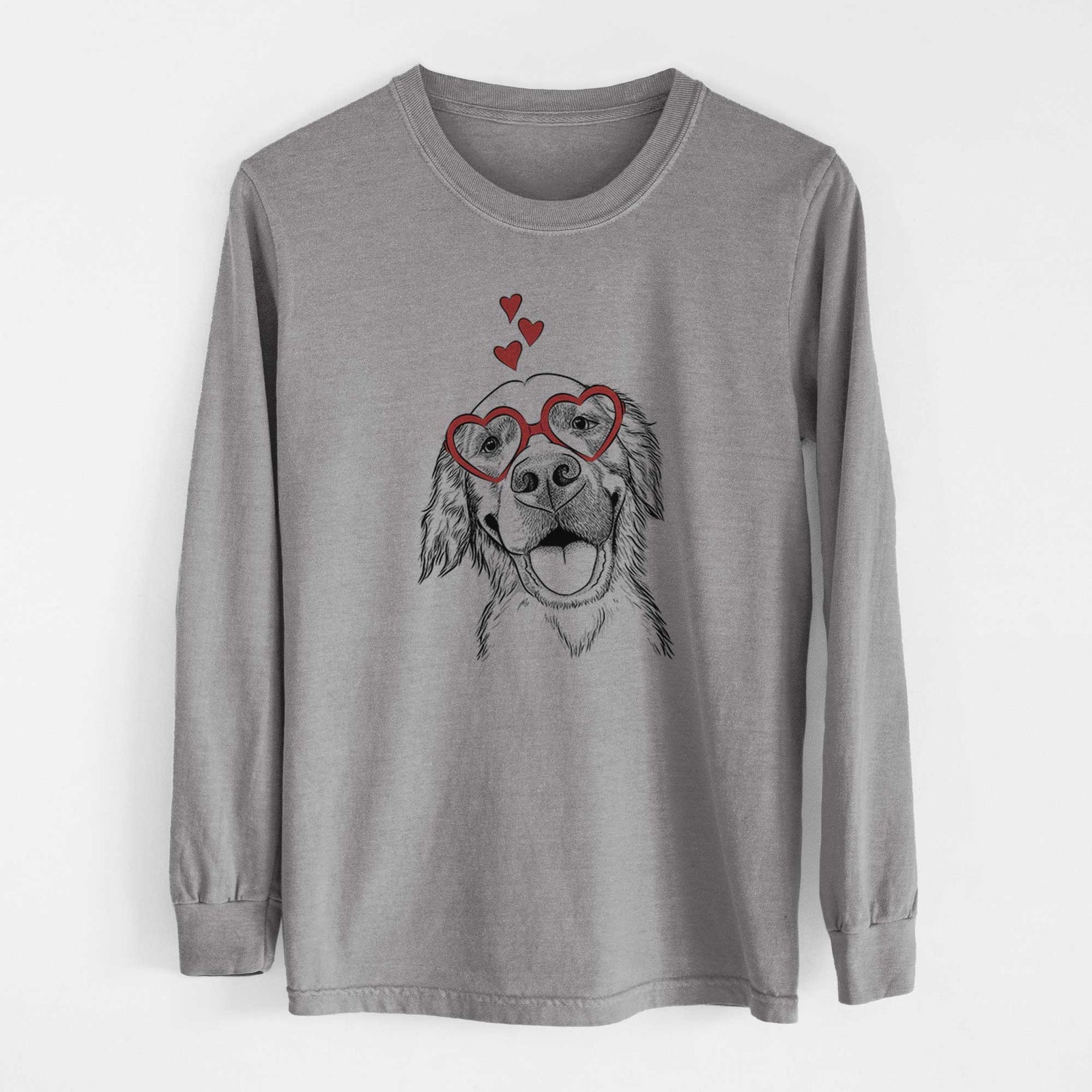 Valentine Jordy the Golden Retriever - Heavyweight 100% Cotton Long Sleeve