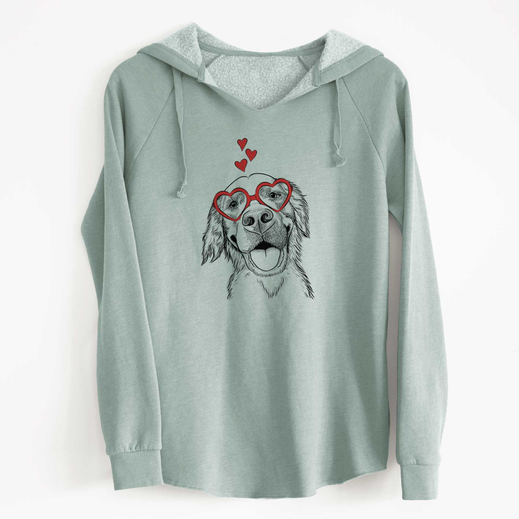 Valentine Jordy the Golden Retriever - Cali Wave Hooded Sweatshirt