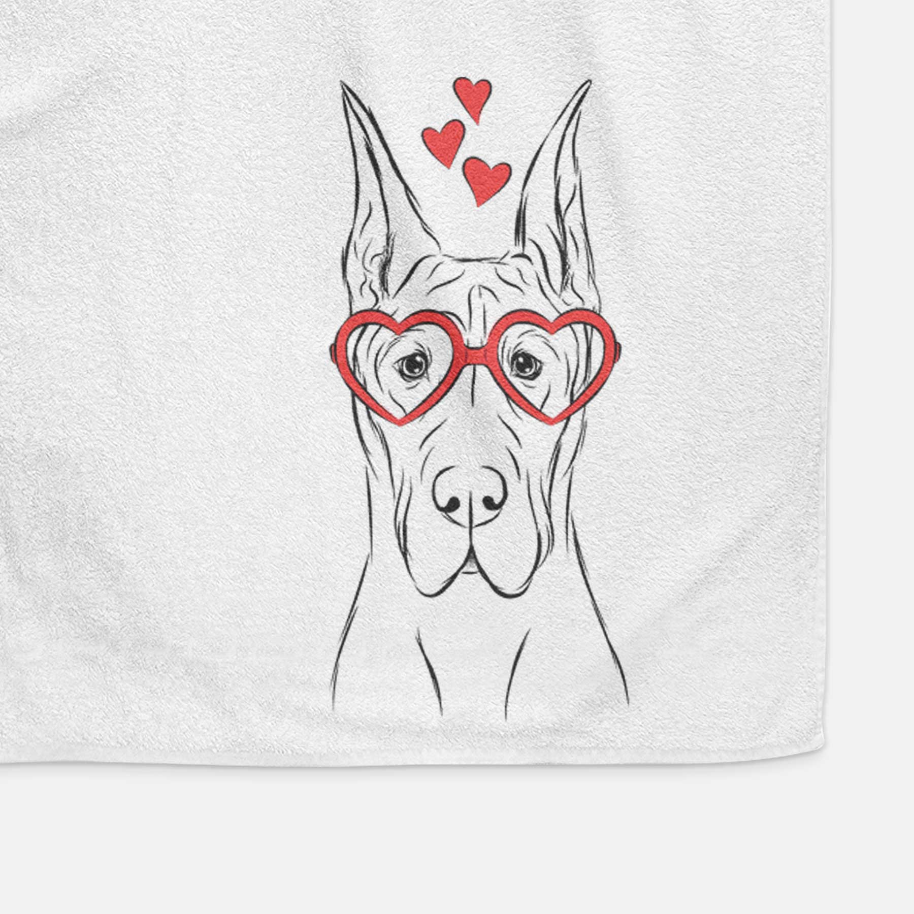 Jude the Great Dane Decorative Hand Towel