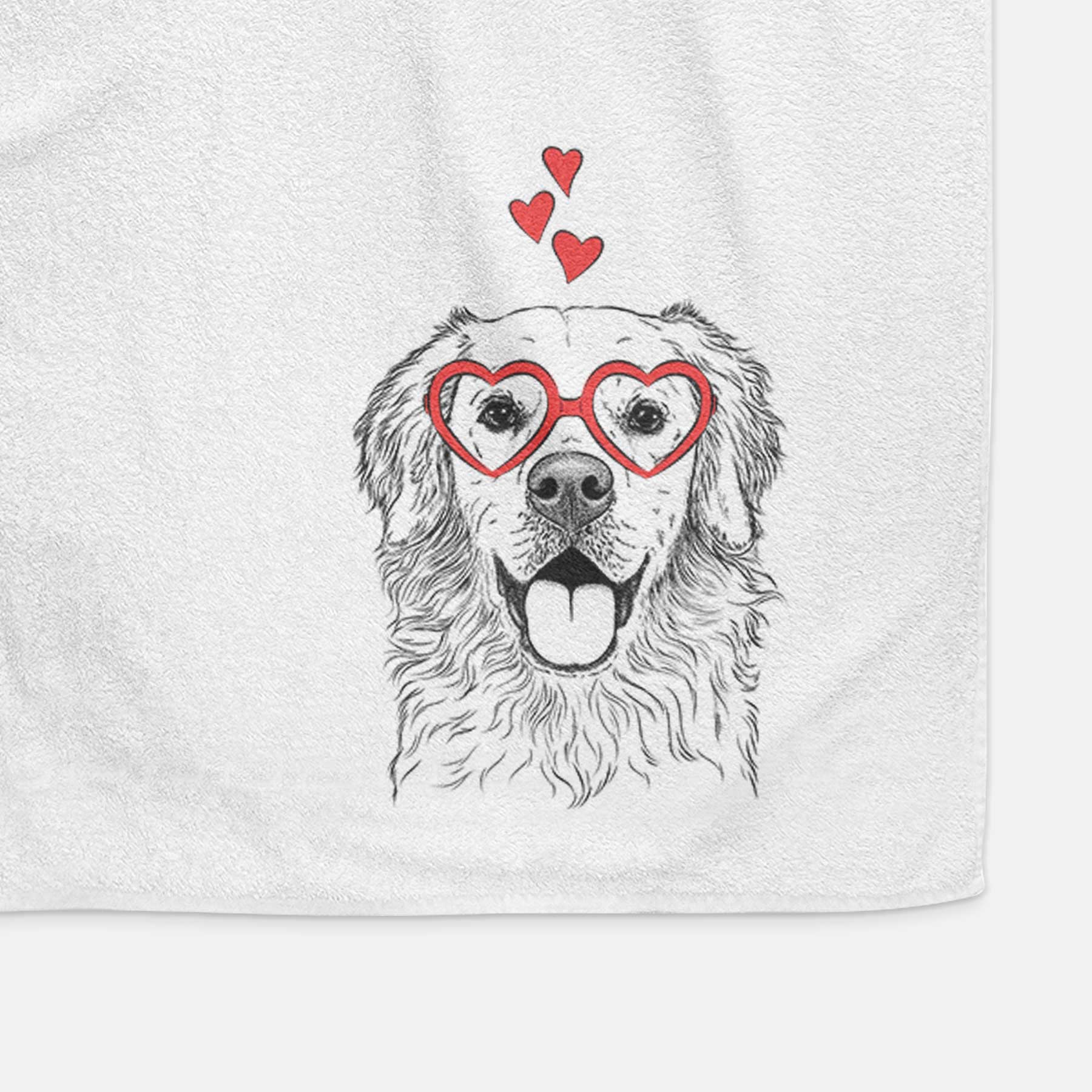 Juniper the Golden Retriever Decorative Hand Towel