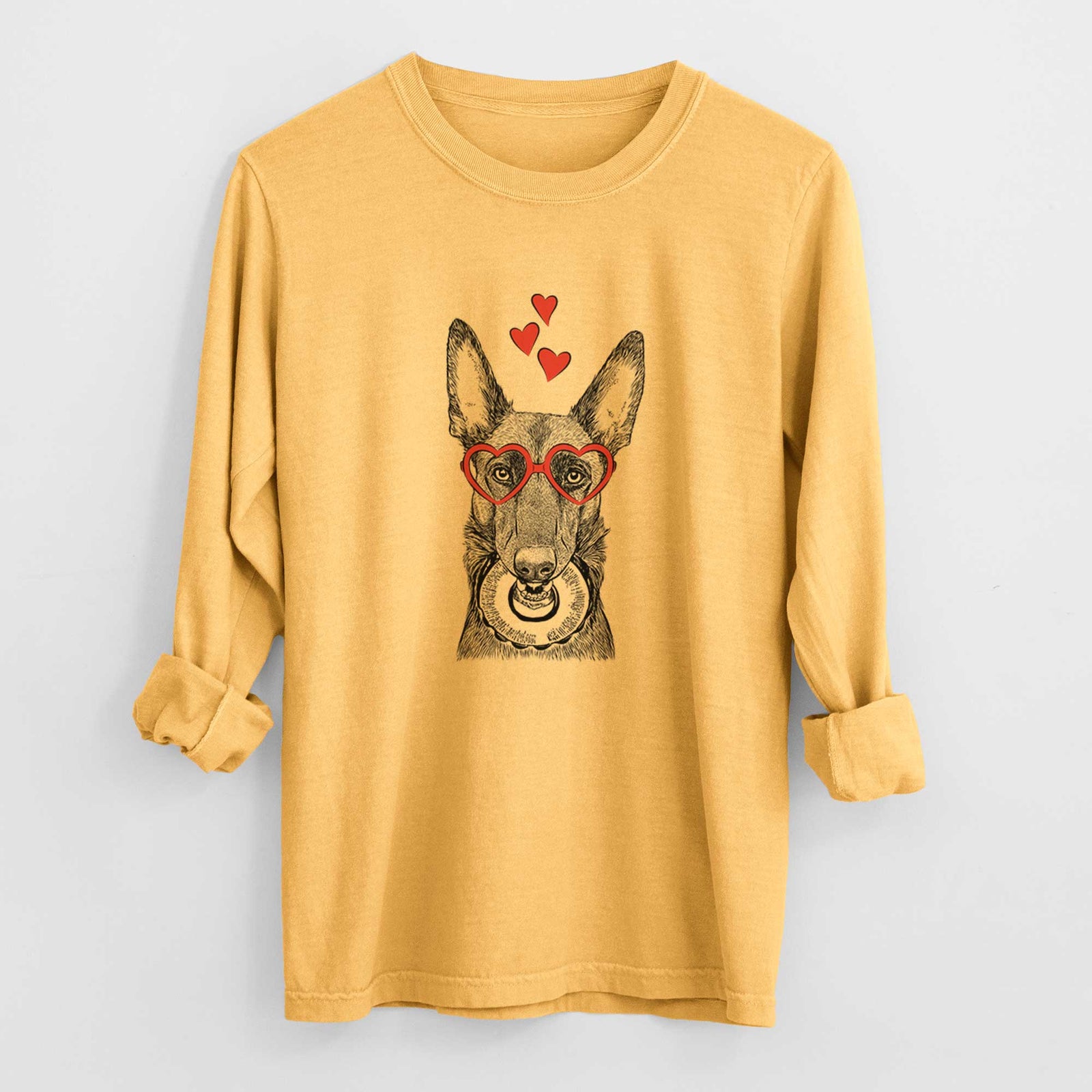 Valentine Juno the Belgian Malinois - Heavyweight 100% Cotton Long Sleeve