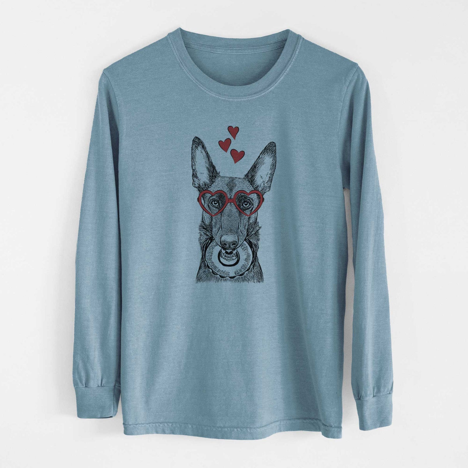 Valentine Juno the Belgian Malinois - Heavyweight 100% Cotton Long Sleeve