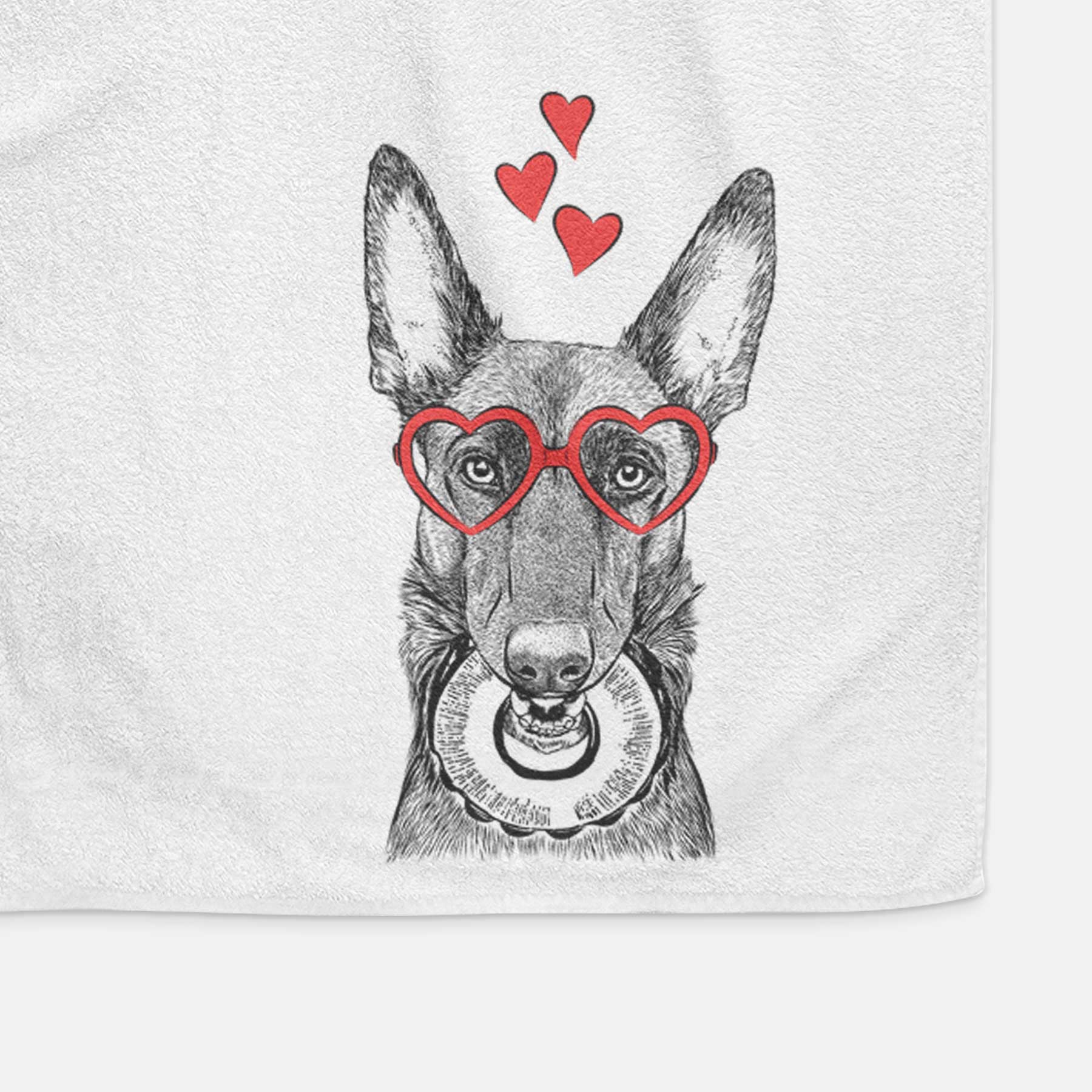 Juno the Belgian Malinois Decorative Hand Towel