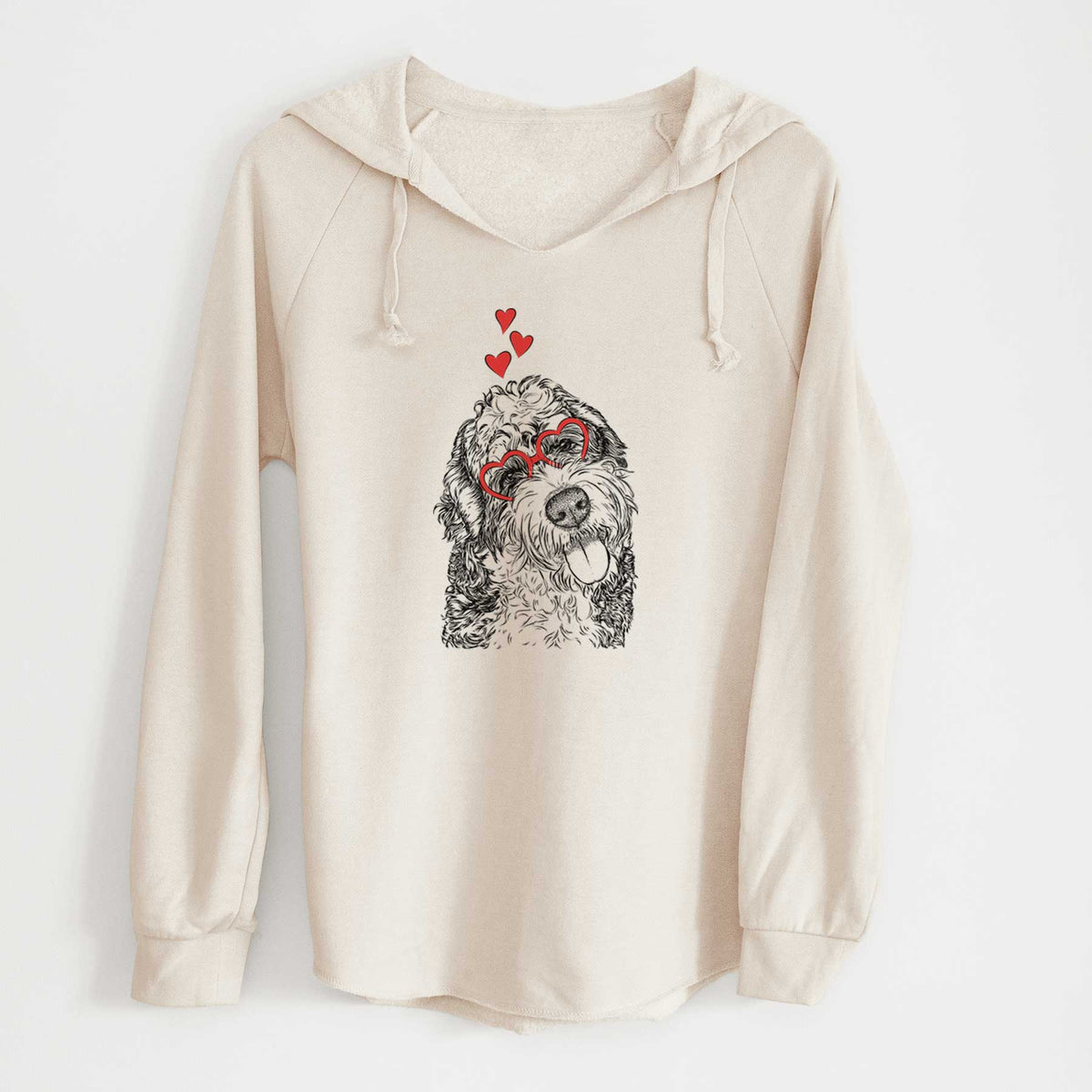 Valentine Kaci the Bernedoodle - Cali Wave Hooded Sweatshirt