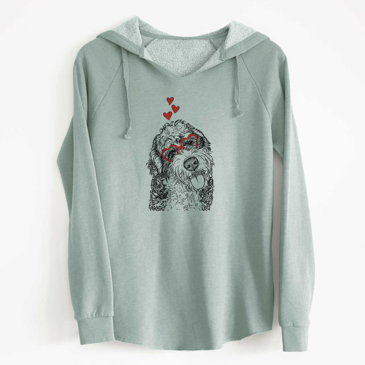 Valentine Kaci the Bernedoodle - Cali Wave Hooded Sweatshirt