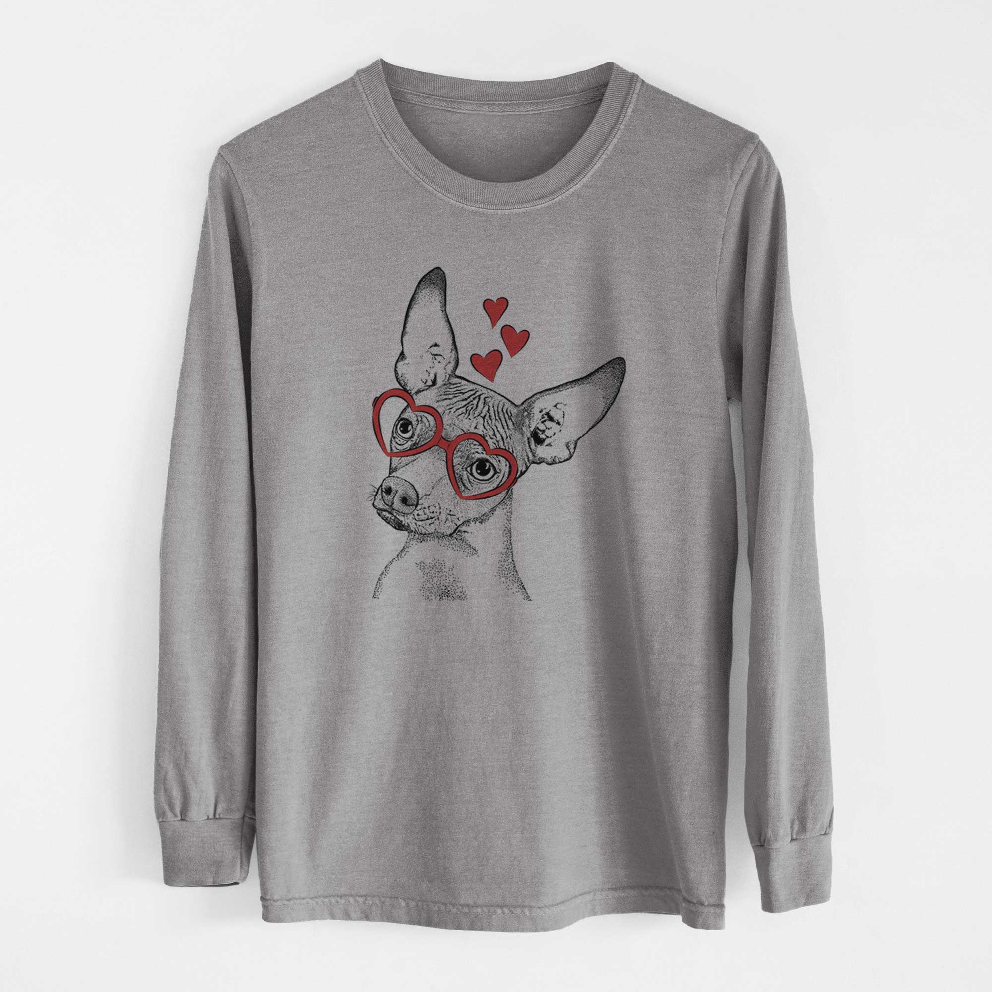 Valentine Kahlo the Xoloitzcuintli - Heavyweight 100% Cotton Long Sleeve