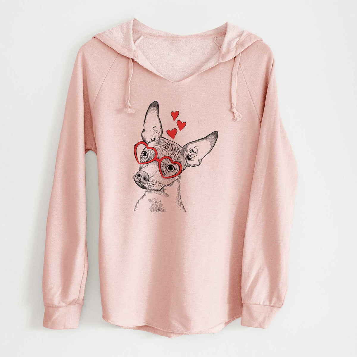 Valentine Kahlo the Xoloitzcuintli - Cali Wave Hooded Sweatshirt