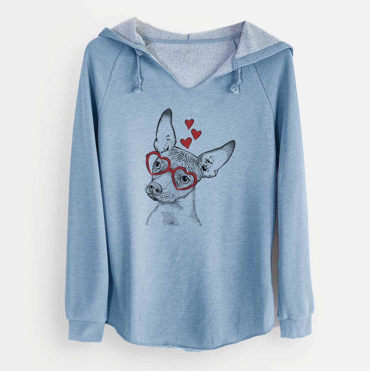 Valentine Kahlo the Xoloitzcuintli - Cali Wave Hooded Sweatshirt