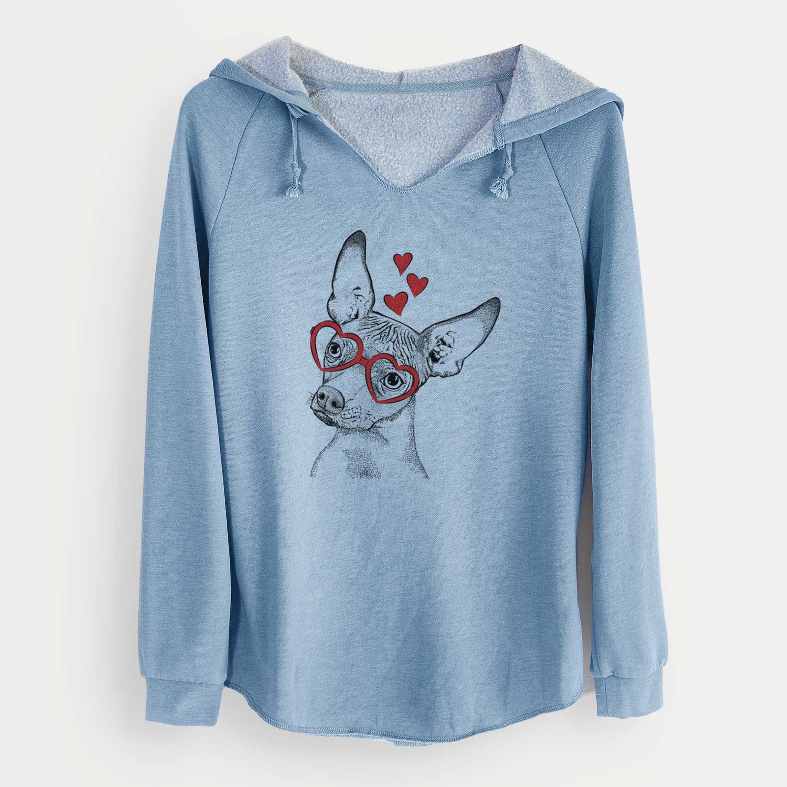 Valentine Kahlo the Xoloitzcuintli - Cali Wave Hooded Sweatshirt