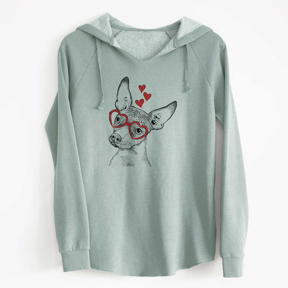 Valentine Kahlo the Xoloitzcuintli - Cali Wave Hooded Sweatshirt