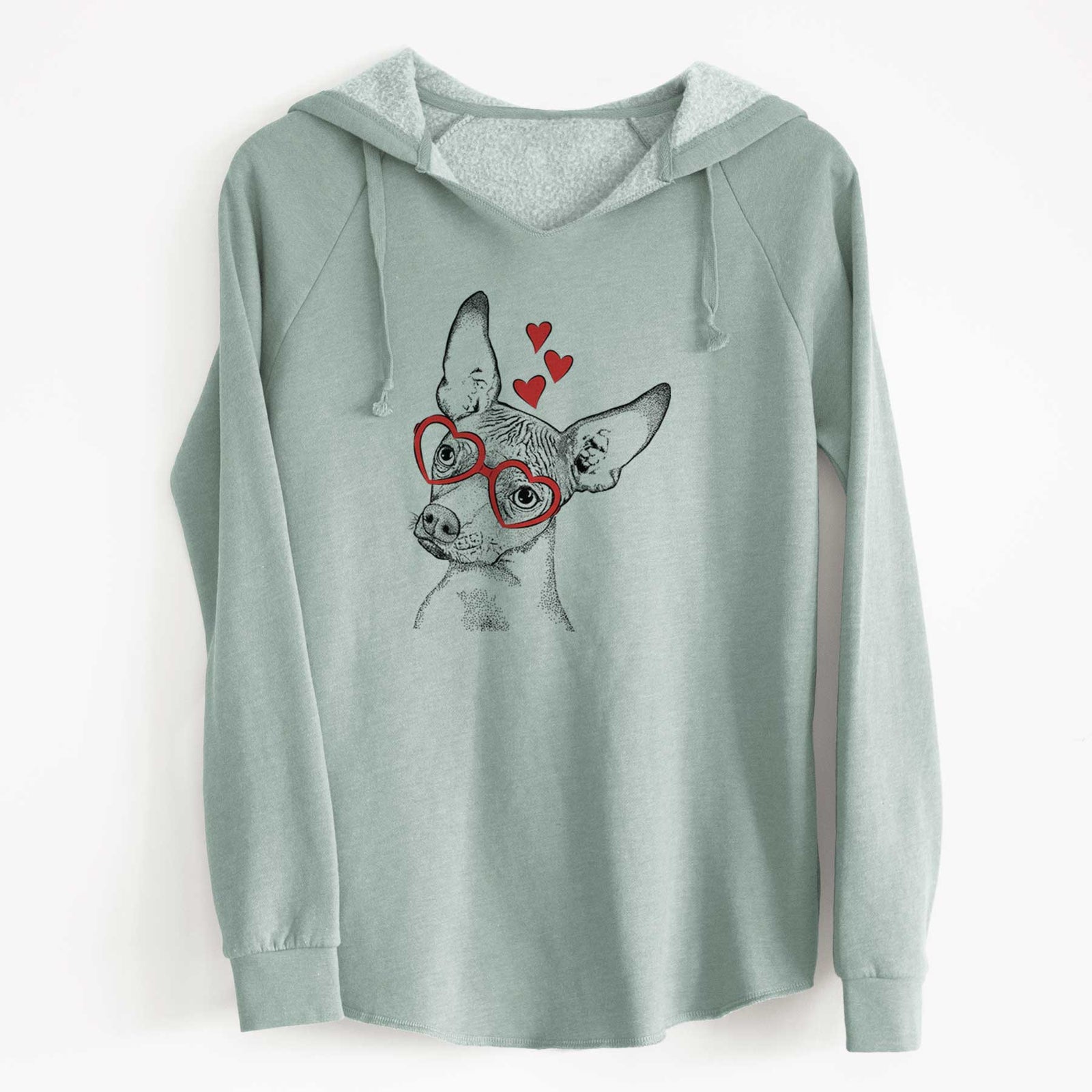 Valentine Kahlo the Xoloitzcuintli - Cali Wave Hooded Sweatshirt
