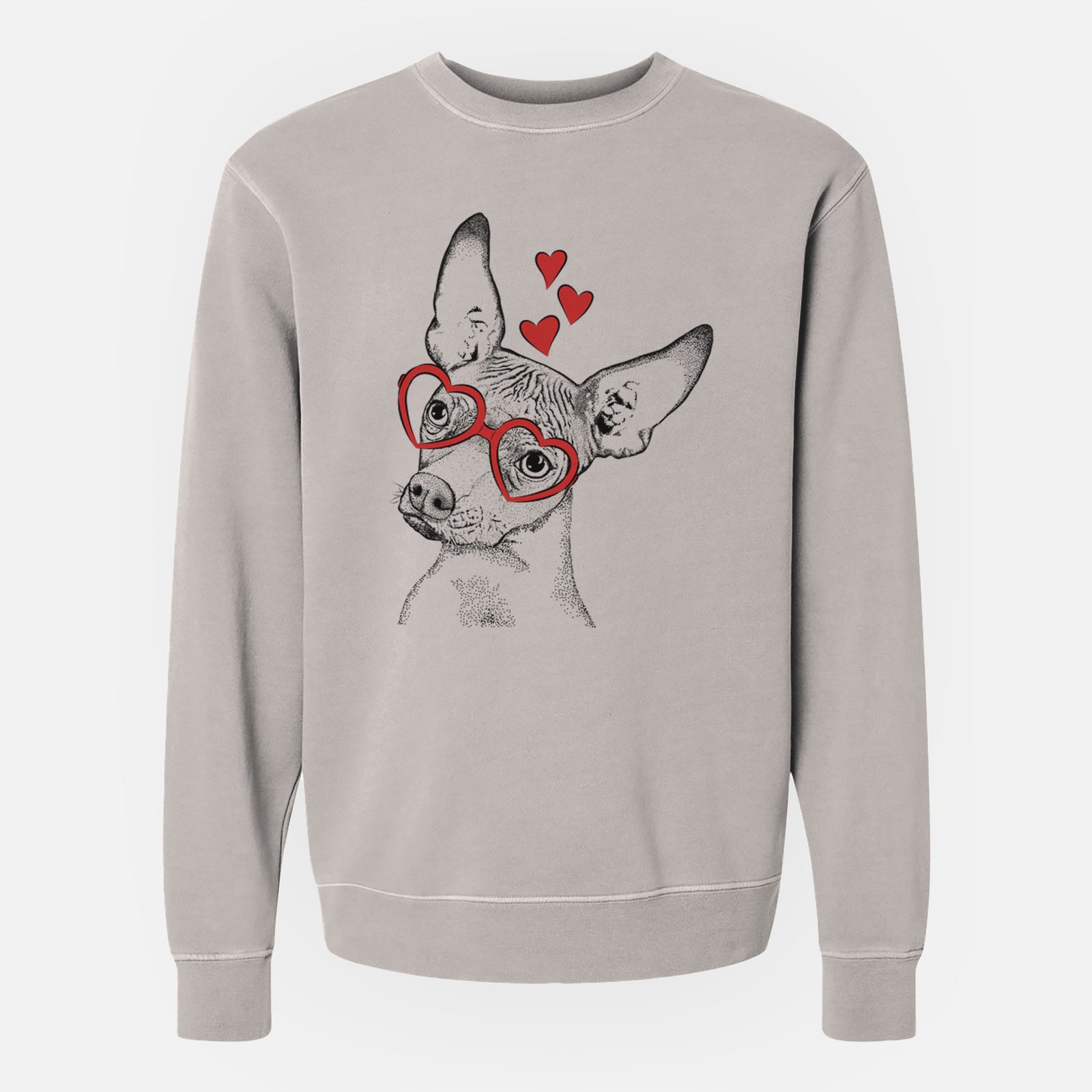 Valentine Kahlo the Xoloitzcuintli - Unisex Pigment Dyed Crew Sweatshirt