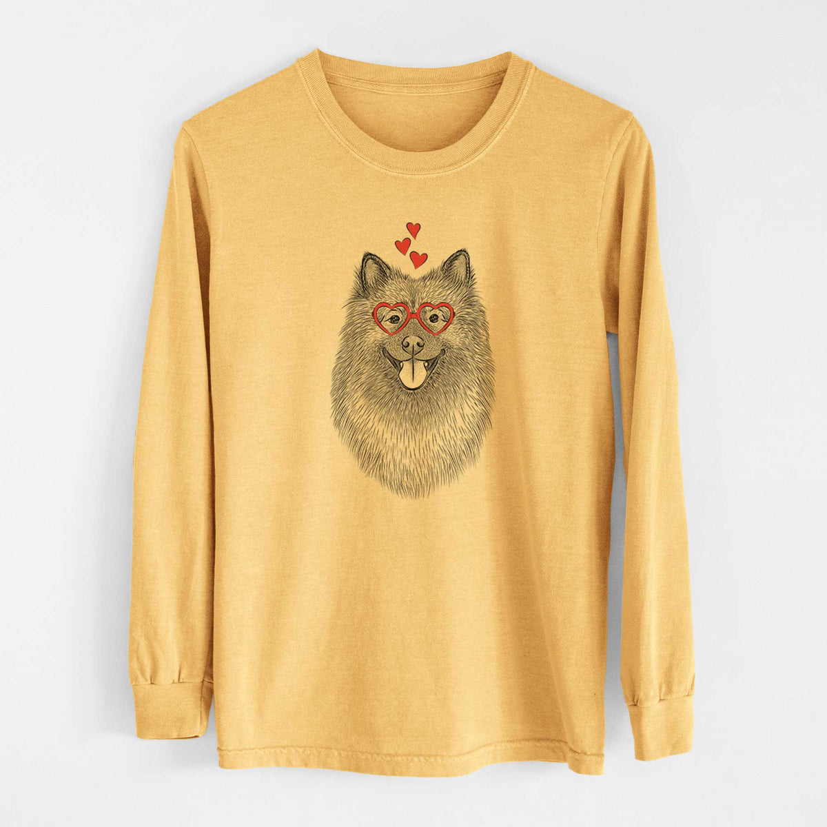 Valentine Kai the Keeshond - Heavyweight 100% Cotton Long Sleeve
