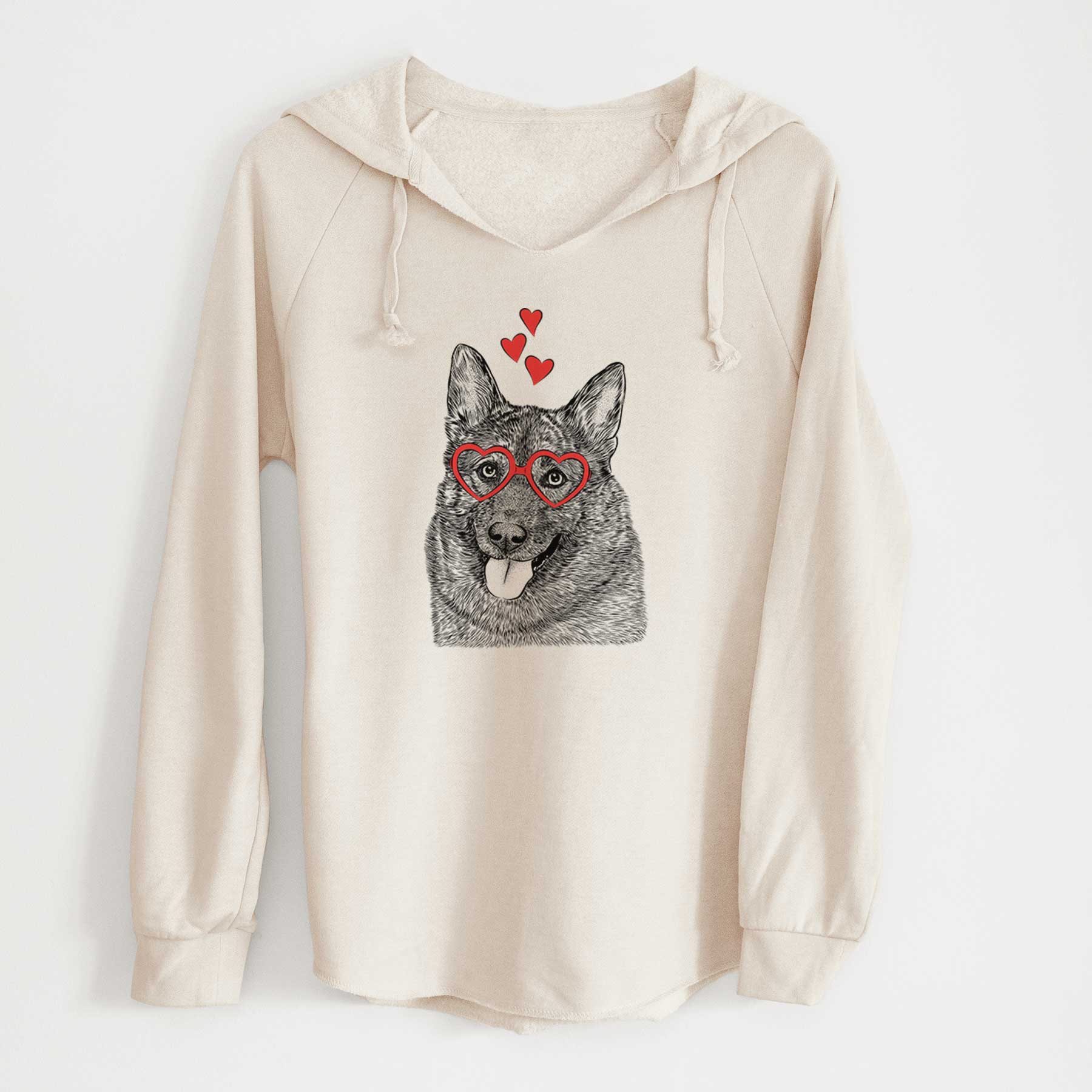 Valentine Kasia the Norwegian Elkhound - Cali Wave Hooded Sweatshirt