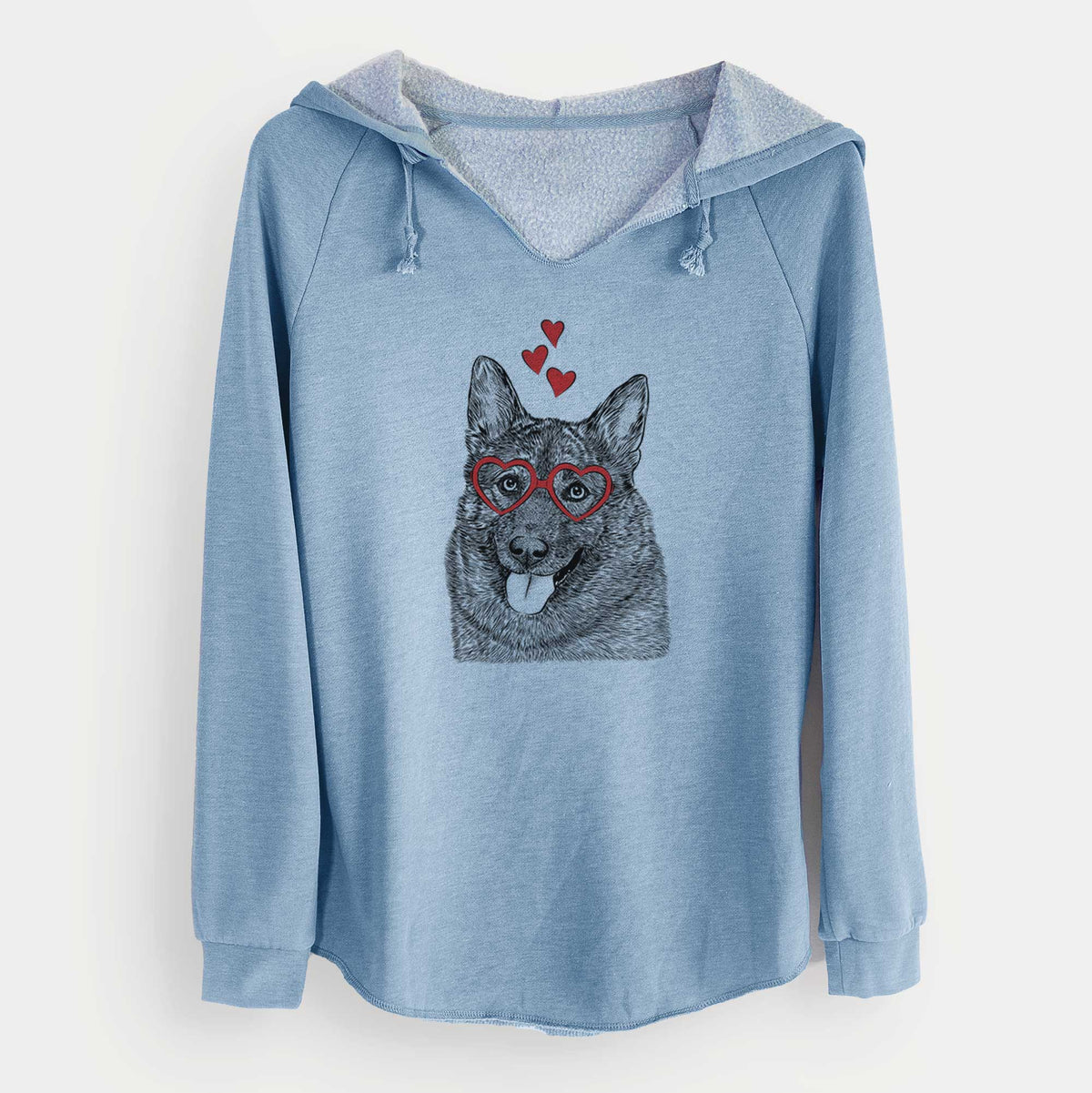 Valentine Kasia the Norwegian Elkhound - Cali Wave Hooded Sweatshirt