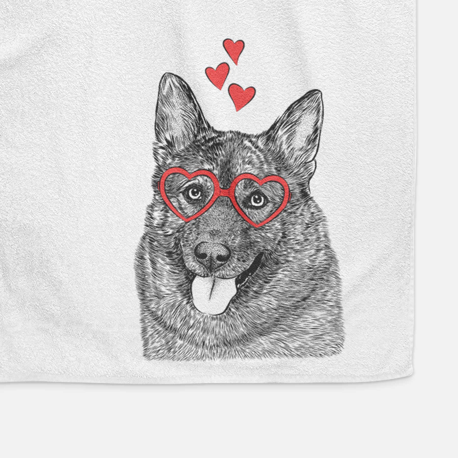 Kasia the Norwegian Elkhound Decorative Hand Towel