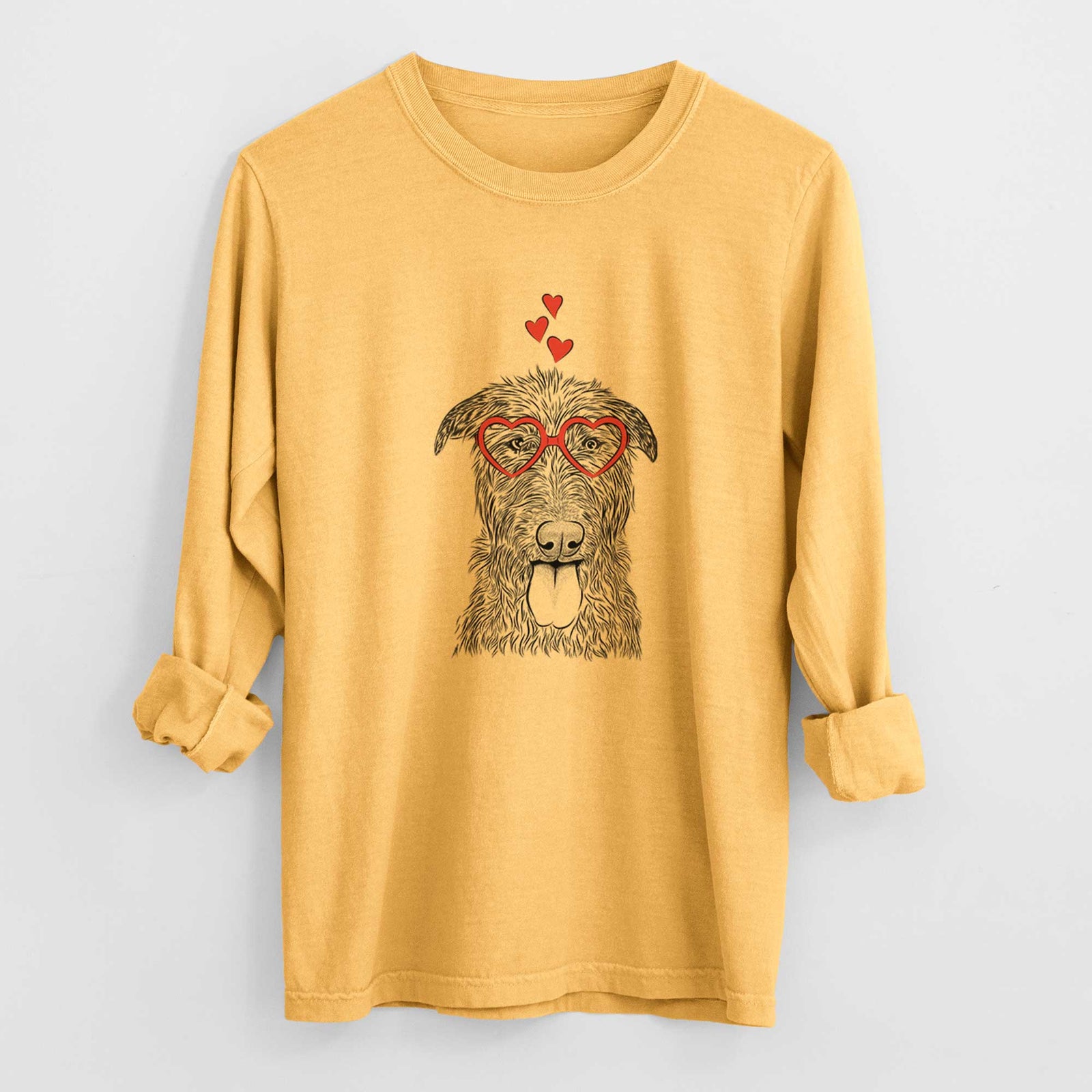 Valentine Keeva the Irish Wolfhound - Heavyweight 100% Cotton Long Sleeve