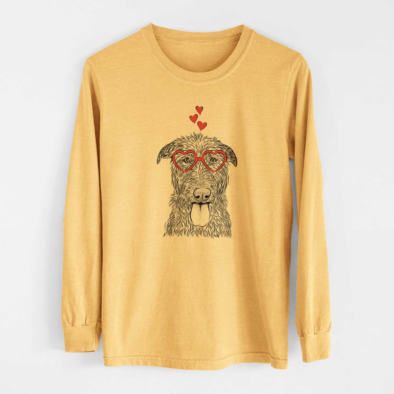 Valentine Keeva the Irish Wolfhound - Heavyweight 100% Cotton Long Sleeve
