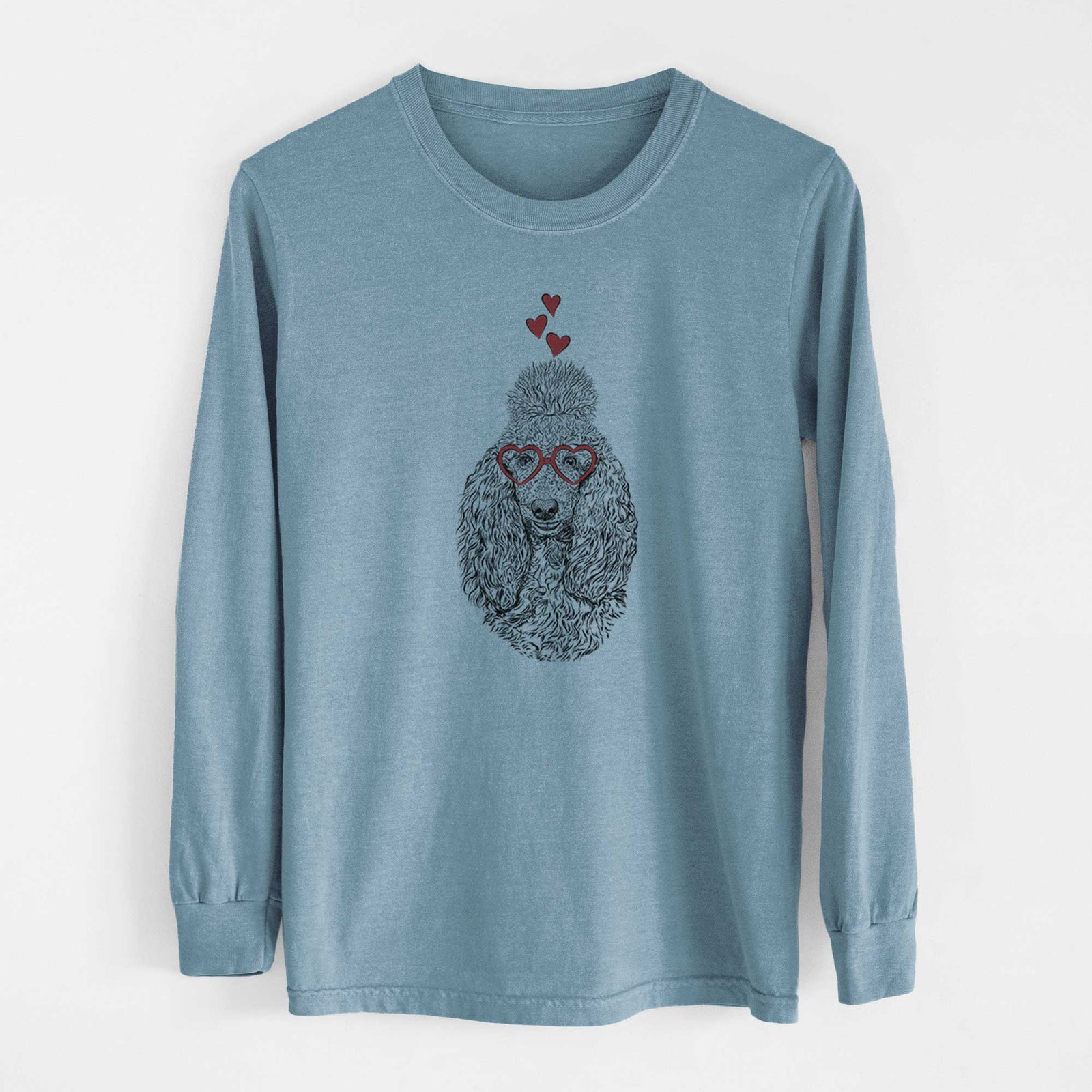 Valentine Kenna the Standard Poodle - Heavyweight 100% Cotton Long Sleeve