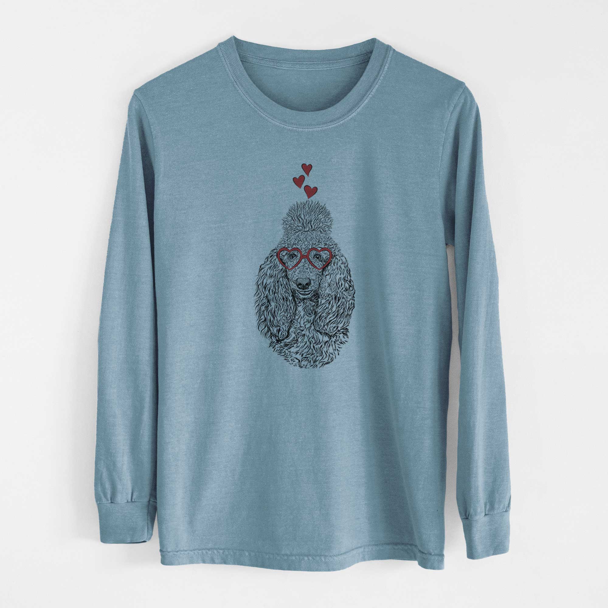 Valentine Kenna the Standard Poodle - Heavyweight 100% Cotton Long Sleeve