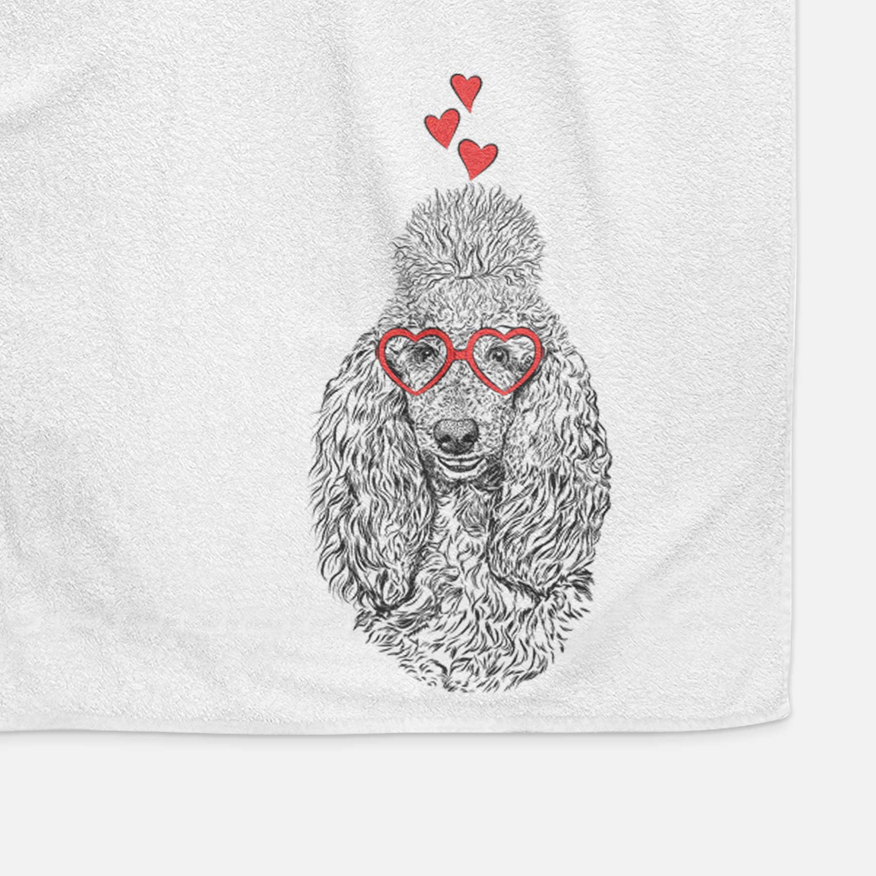 Kenna the Standard Poodle Decorative Hand Towel