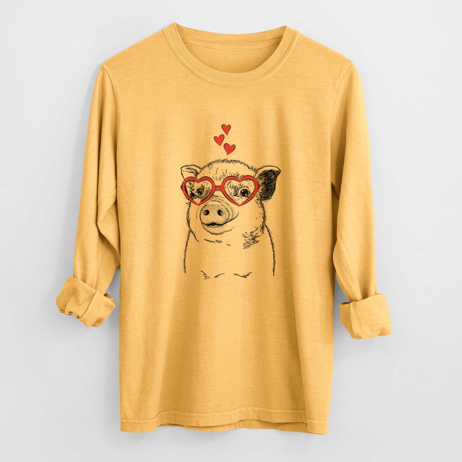 Valentine Kevin the Spotted Pig - Heavyweight 100% Cotton Long Sleeve