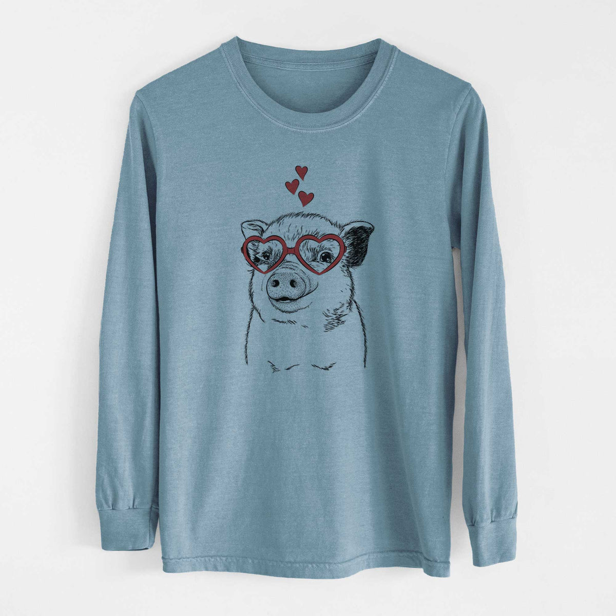 Valentine Kevin the Spotted Pig - Heavyweight 100% Cotton Long Sleeve