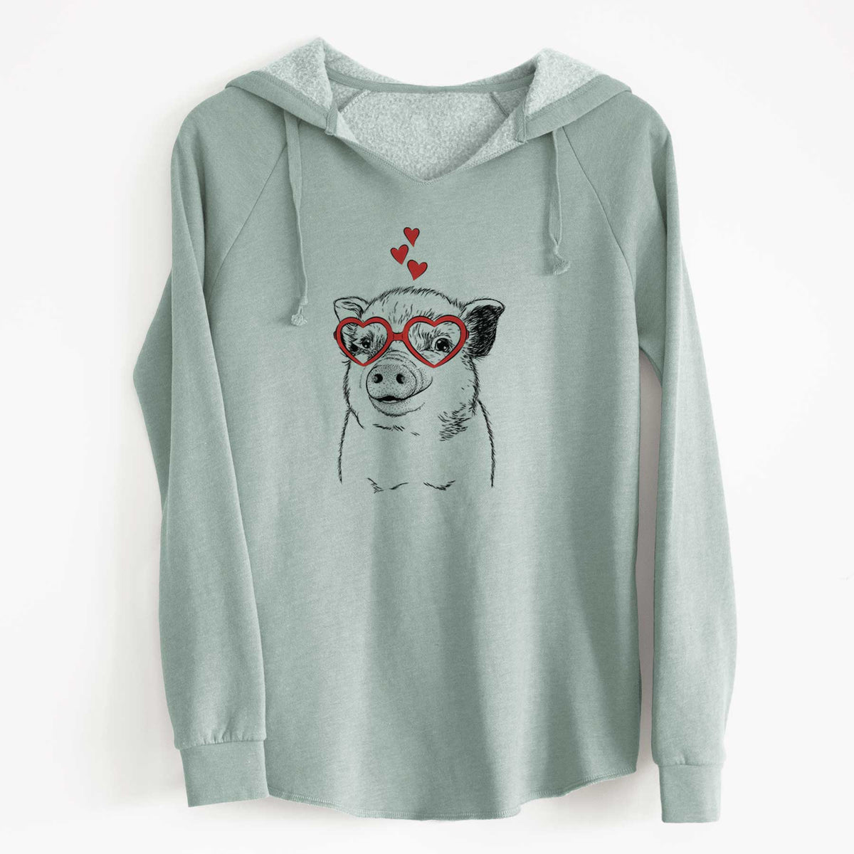 Valentine Kevin the Spotted Pig - Cali Wave Hooded Sweatshirt