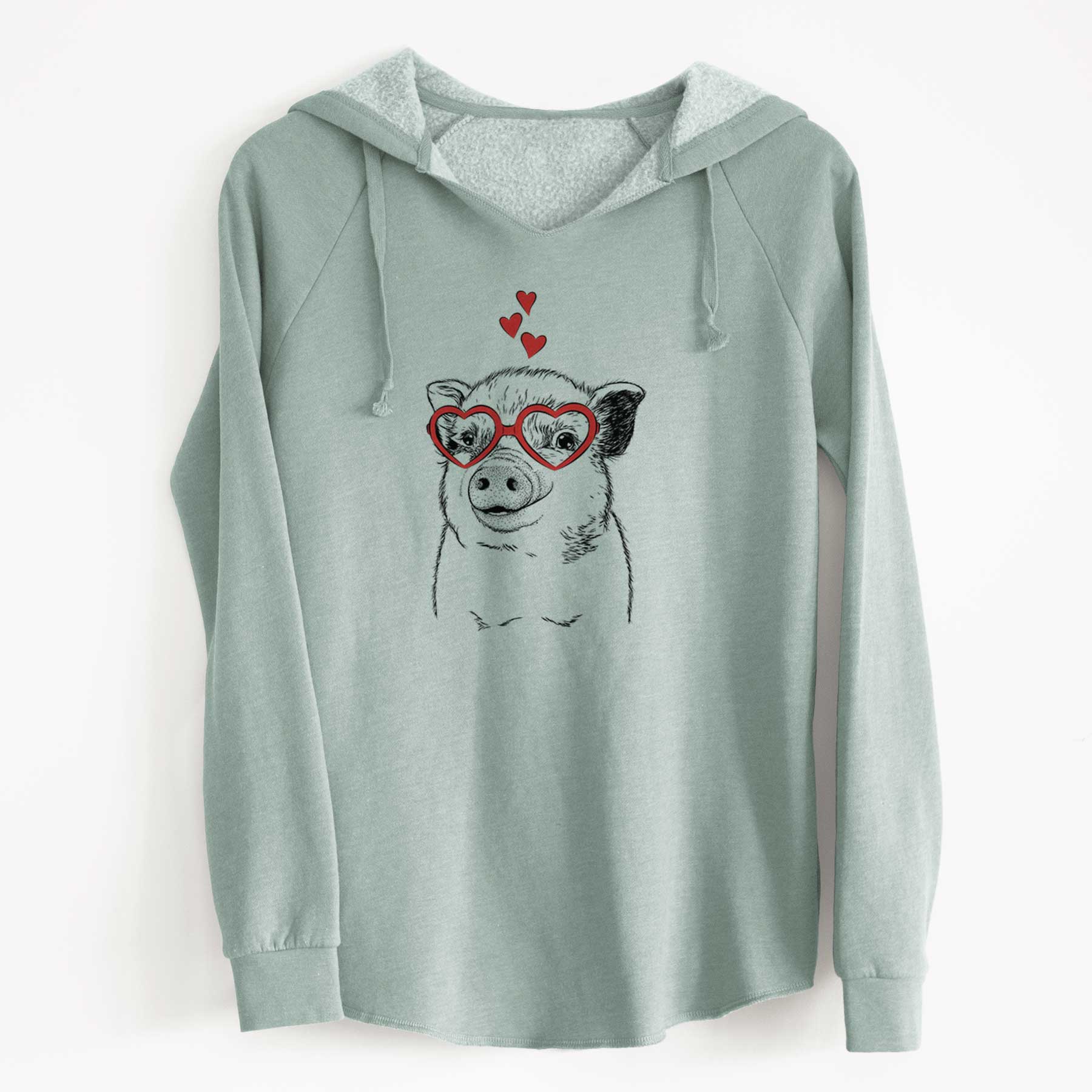 Valentine Kevin the Spotted Pig - Cali Wave Hooded Sweatshirt