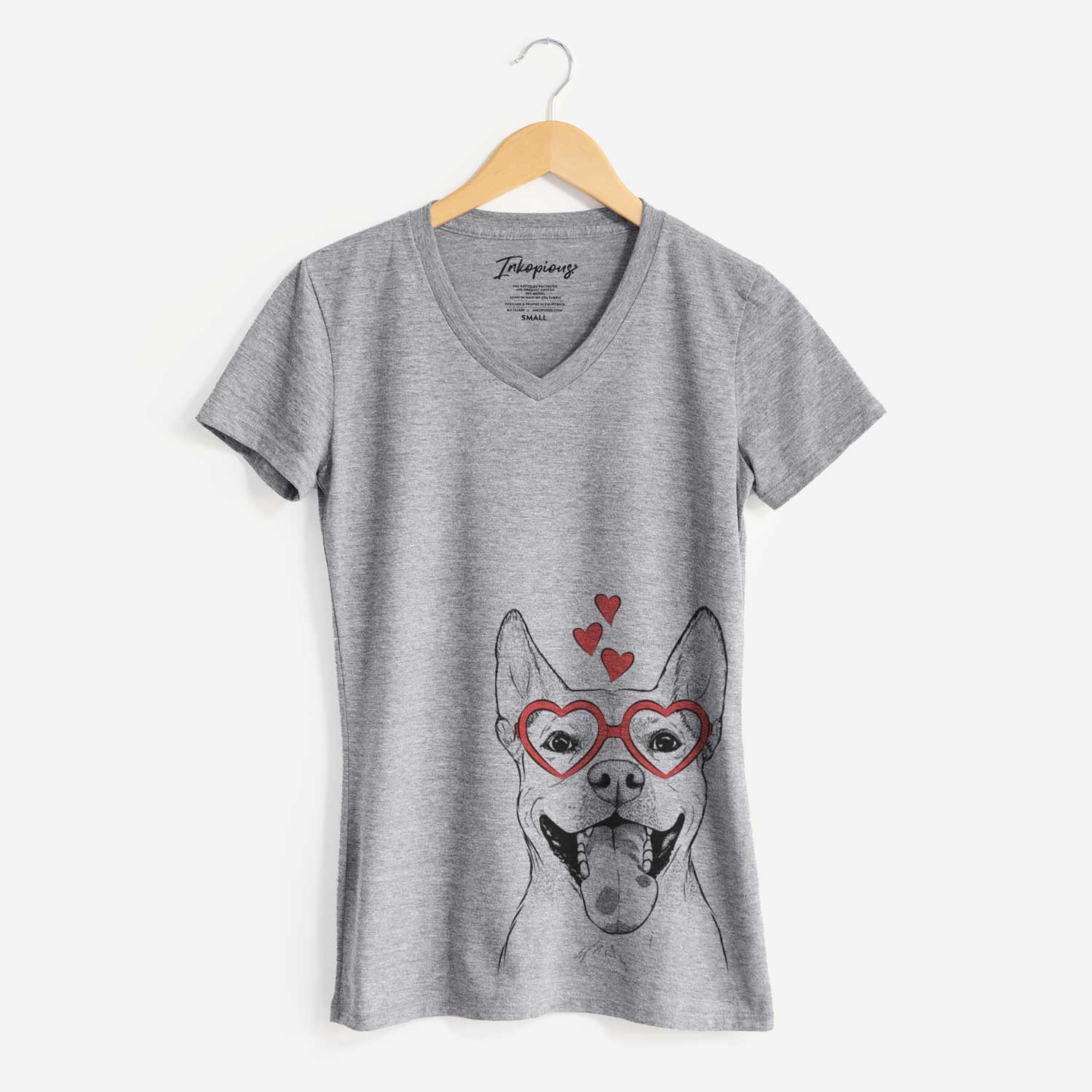 Valentine Khaleesi the Carolina Dog - Women's V-neck Shirt