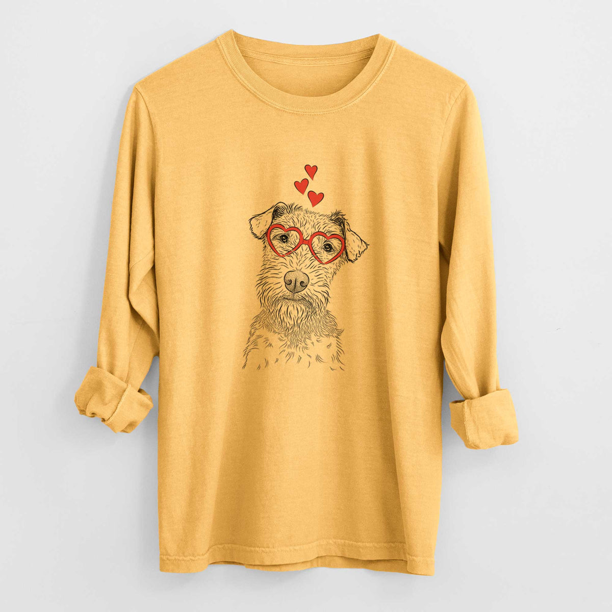 Valentine Kiara the Welsh Terrier - Heavyweight 100% Cotton Long Sleeve