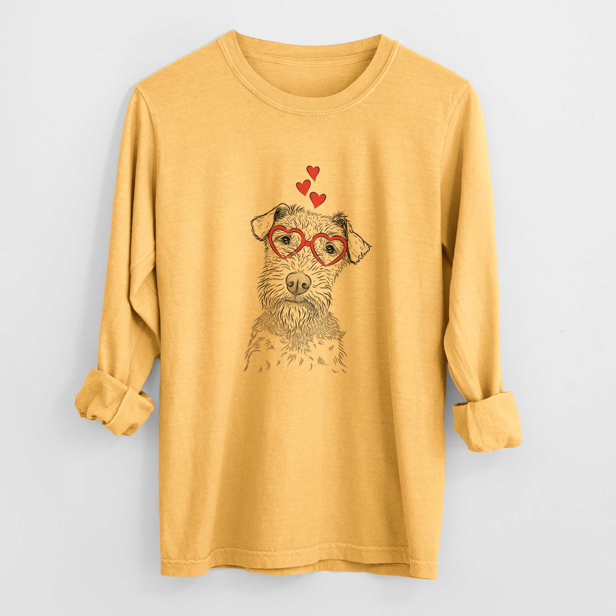 Valentine Kiara the Welsh Terrier - Heavyweight 100% Cotton Long Sleeve