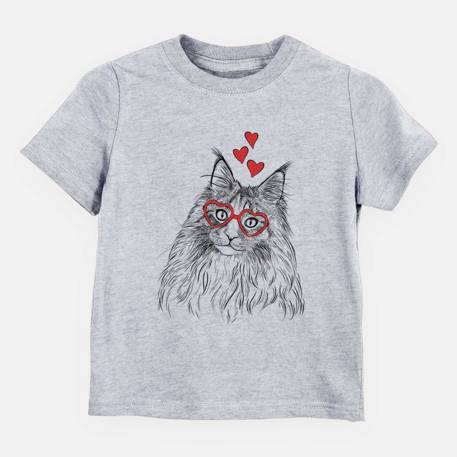 Valentine Kiki the Maine Coon Cat - Kids/Youth/Toddler Shirt