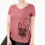 Valentine Kingsleigh the French Bulldog - Women's V-neck Shirt