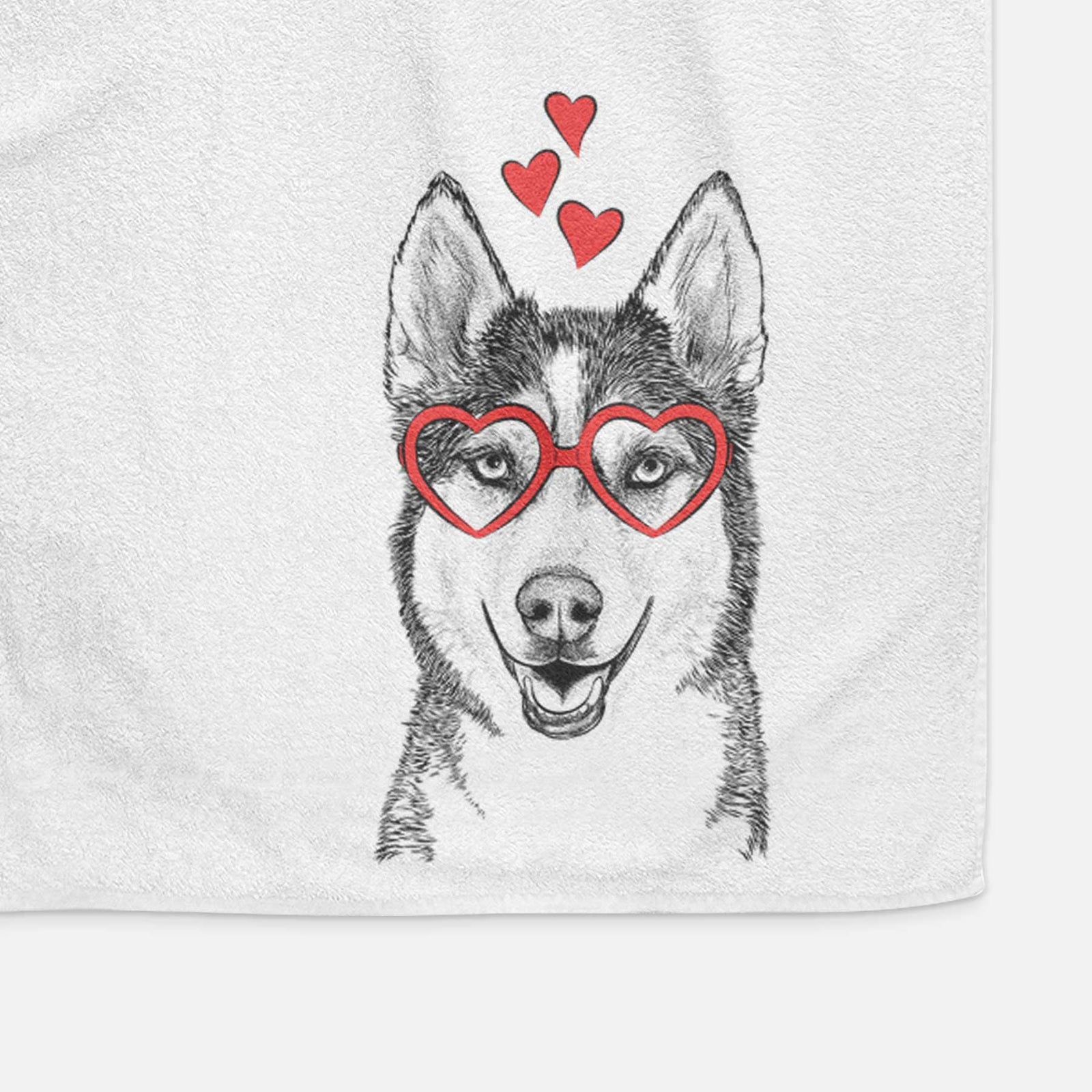 Kira the Siberian Husky Decorative Hand Towel