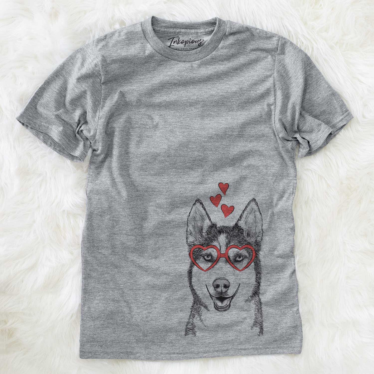 Valentine Kira the Siberian Husky - Unisex Crewneck