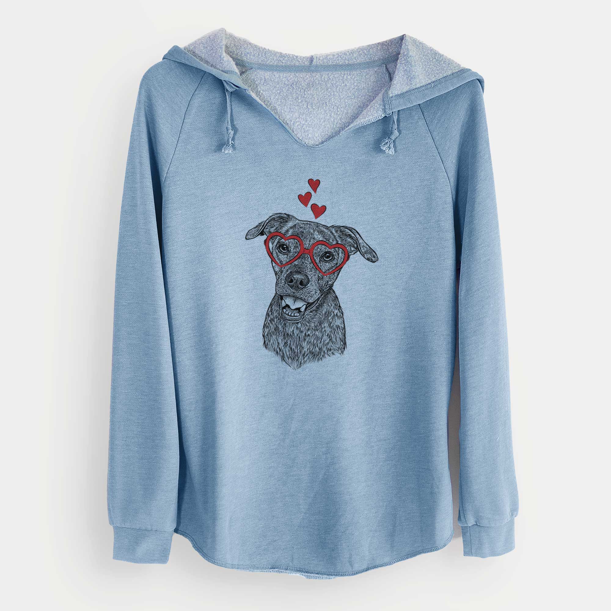 Valentine Kirby the Mountain Cur Mix - Cali Wave Hooded Sweatshirt