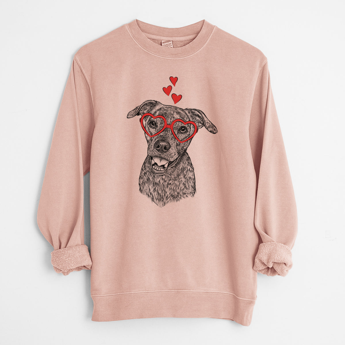 Valentine Kirby the Mountain Cur Mix - Unisex Pigment Dyed Crew Sweatshirt